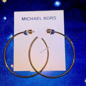 NWT Michael Kors Gold Hoop Earrings